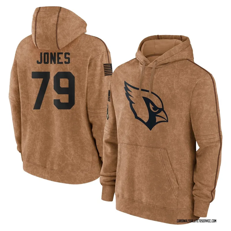 Youth Matthew Jones Arizona Cardinals Brown 2023 Salute To Service Club Pullover Hoodie