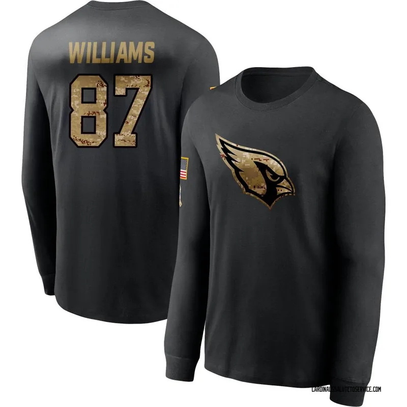 Youth Maxx Williams Arizona Cardinals Black 2020 Salute To Service Sideline Performance Long Sleeve T-Shirt