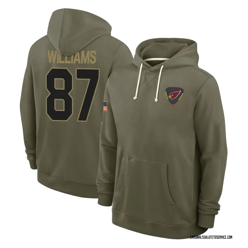 Youth Maxx Williams Arizona Cardinals Olive 2025 Salute to Service Hoodie