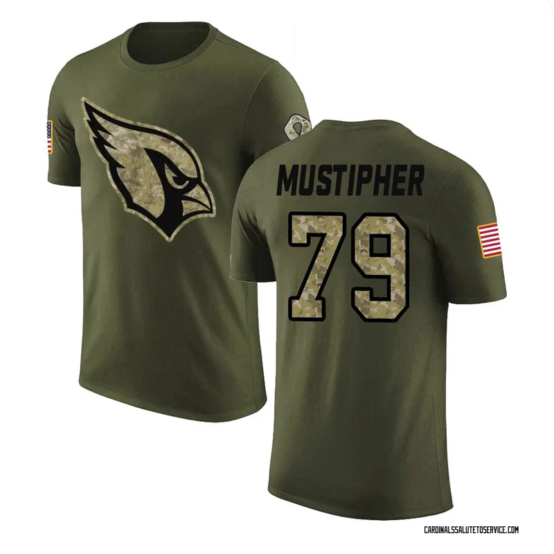 Youth PJ Mustipher Arizona Cardinals Legend Olive Salute to Service T-Shirt