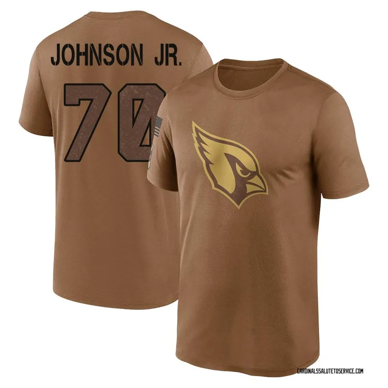 Youth Paris Johnson Jr. Arizona Cardinals Legend Brown 2023 Salute To Service Performance T-Shirt