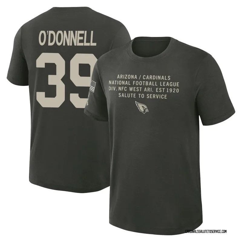 Youth Pat O'Donnell Arizona Cardinals Green Dark/ 2025 Salute to Service Sideline Slub T-Shirt