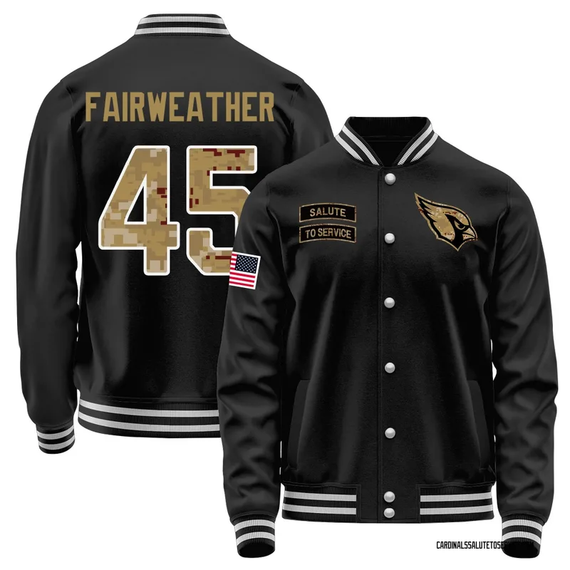 Youth Rivaldo Fairweather Arizona Cardinals Black Salute to Service Sideline Performance Jacket