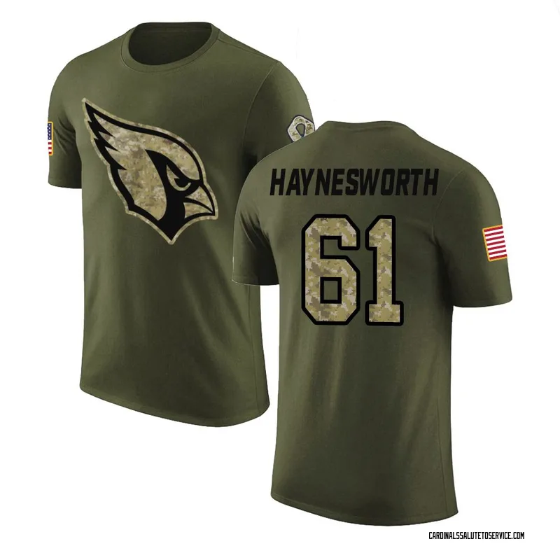 Youth Sincere Haynesworth Arizona Cardinals Legend Olive Salute to Service T-Shirt