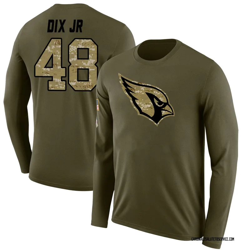 Youth Stephen Dix Jr. Arizona Cardinals Legend Olive Salute to Service Sideline Long Sleeve T-Shirt