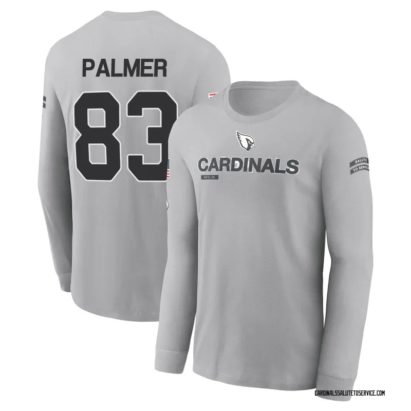 Youth Tejhaun Palmer Arizona Cardinals Gray 2024 Salute to Service Long Sleeve T-Shirt