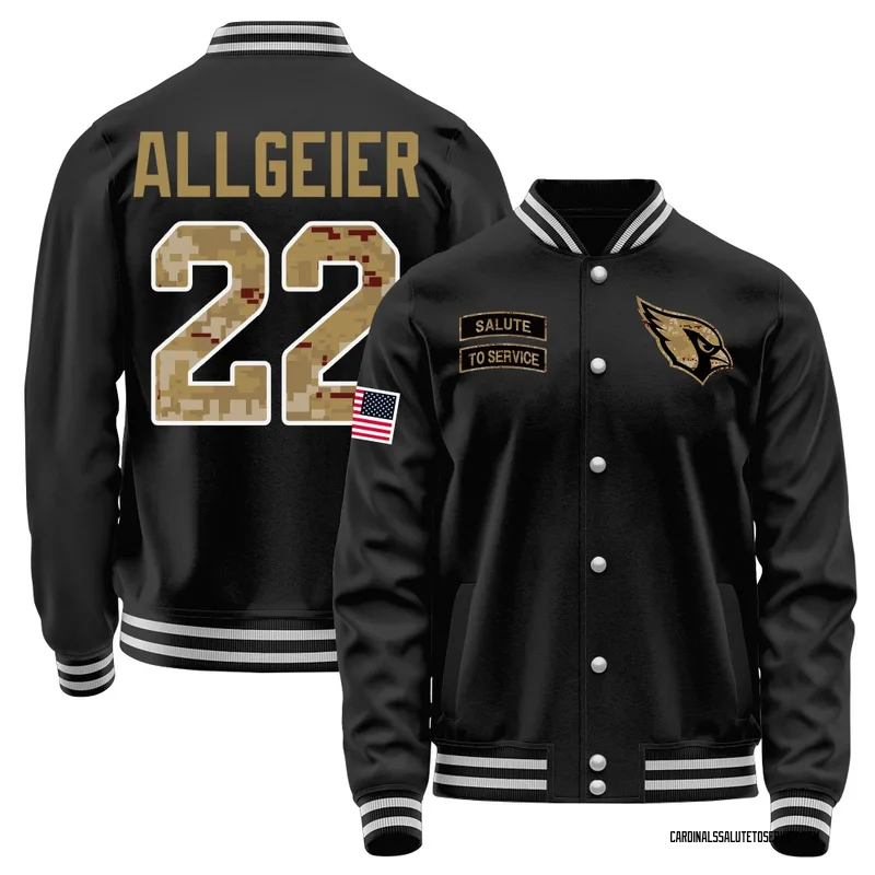Youth Tyler Allgeier Arizona Cardinals Black Salute to Service Sideline Performance Jacket