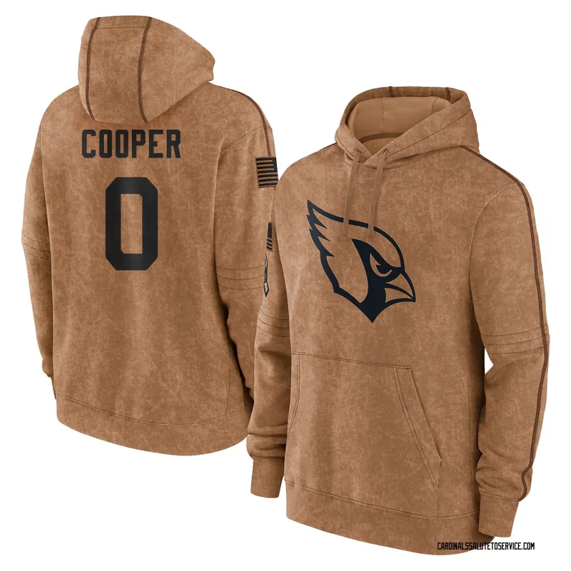 Youth Tyler Cooper Arizona Cardinals Brown 2023 Salute To Service Club Pullover Hoodie
