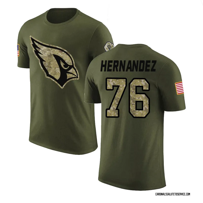 Youth Will Hernandez Arizona Cardinals Legend Olive Salute to Service T-Shirt
