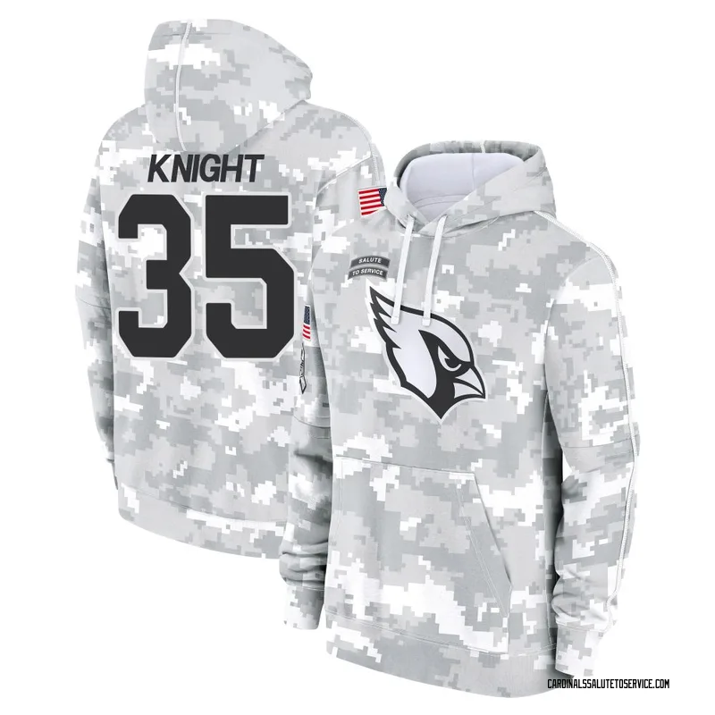 Youth Zonovan Knight Arizona Cardinals Camo Arctic 2024 Salute to Service Club Fleece Pullover Hoodie